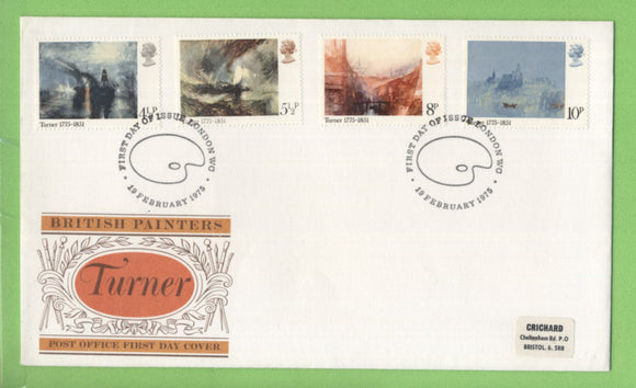 G.B. 1975 Turner Paintings set on Post Office First Day Cover, London WC