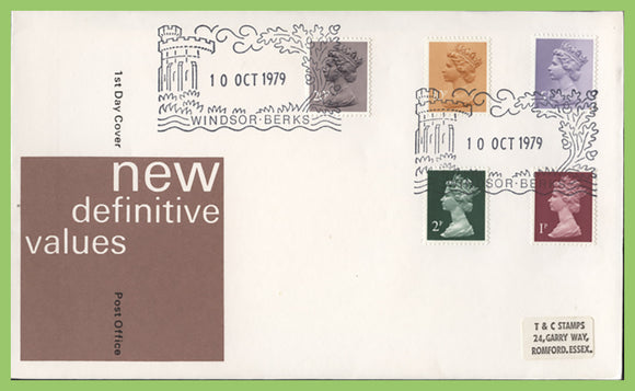 G.B. 1979 New Phos definitives on Post Office First Day Cover, Windsor