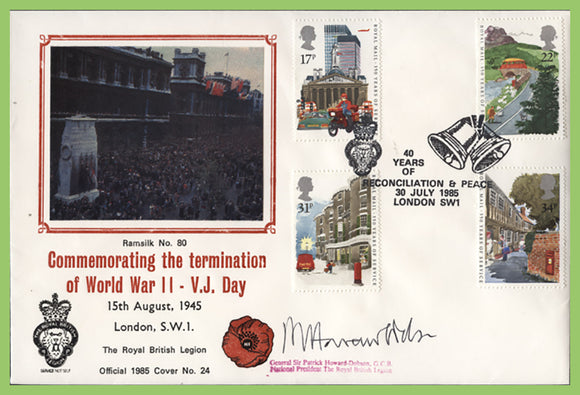 G.B. 1985 The Royal Mail set on official British Legion signed First Day Cover, London SW1