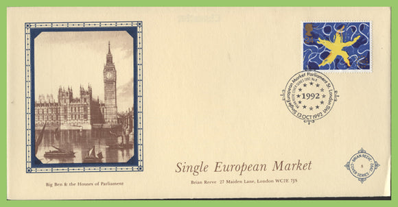 G.B. 1992 Single European Market official Brian Reeve First Day Cover, Parliament Sq.