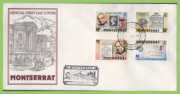 Montserrat 1979 Rowland Hill set on First Day Cover