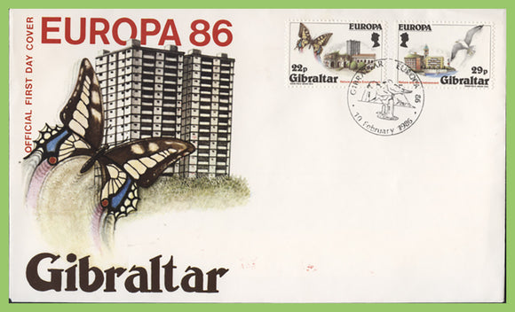 Gibraltar 1986 Europa set on First Day Cover
