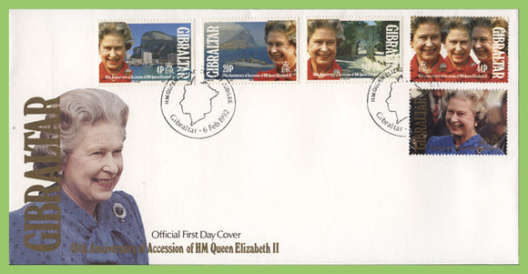 Gibraltar 1992 40th Anniv of Accession of QEII set First Day Cover