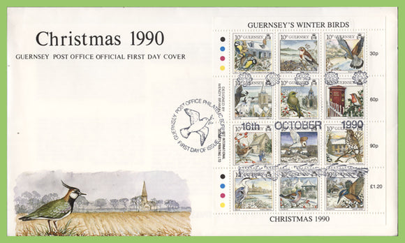 G.B. 1990 Christmas sheetlet on First Day Cover