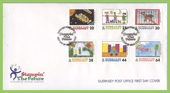 Guernsey 2000 Stampin The Future set on First Day Cover