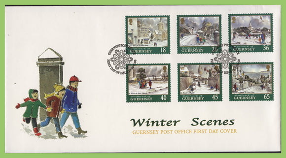 Guernsey 2000 Winter Scenes set on First Day Cover