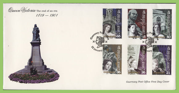 Guernsey 2001 Queen Victoria set on First Day Cover