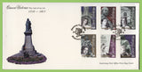 Guernsey 2001 Queen Victoria set and m/s on two First Day Covers
