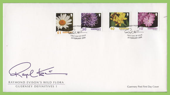 Guernsey 2008 Definitives 1, Flowers on two First Day Covers