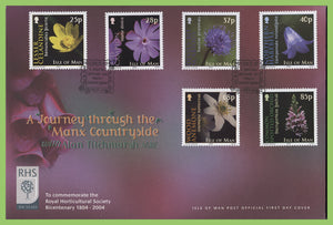 Isle of Man 2004 Wild Flowers set on Official First Day Cover