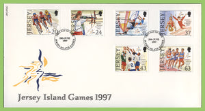 Jersey 1997 Island Games set on First Day Cover