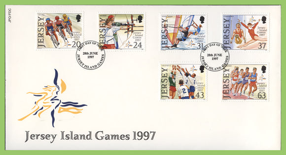 Jersey 1997 Island Games set on First Day Cover
