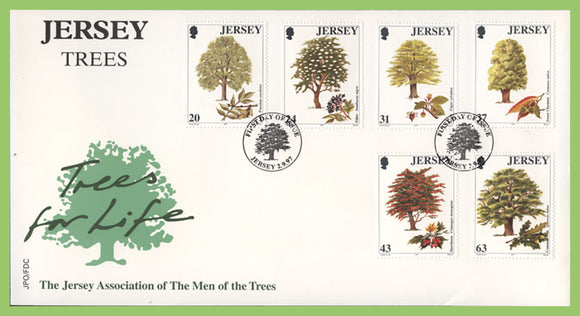 Jersey 1997 Trees for Life set on First Day Cover