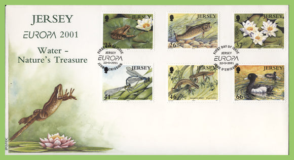 Jersey 2001 Aquatic Life set on First Day Cover