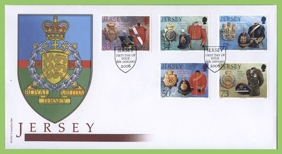 Jersey 2006 Military Regalia set on First Day Cover