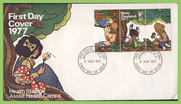 New Zealand 1977 Childrens Health Issue set on First Day Cover