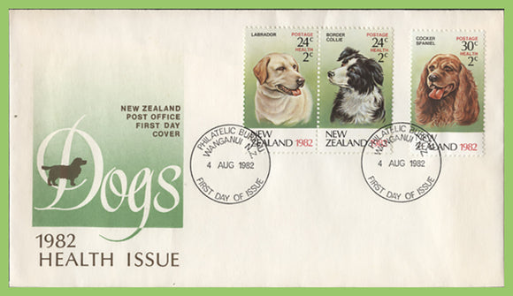 New Zealand 1982 Dogs Health Issue on First Day Cover