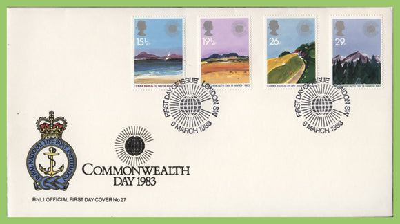 G.B. 1982 Commonwealth Day set on official RNLI First Day Cover, London SW