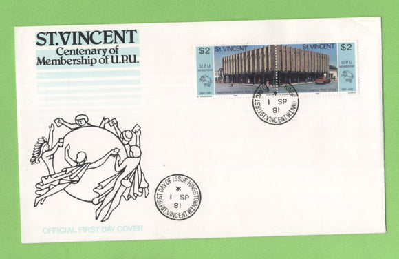 St Vincent 1982 CU.P.U. Se tennant issue on First Day Cover