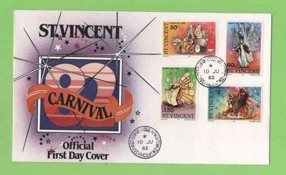St Vincent 1982 Carnival set on First Day Cover