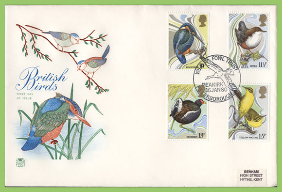 G.B. 1980 Birds set on Stuart First Day Cover, Peakirk, Peterborough