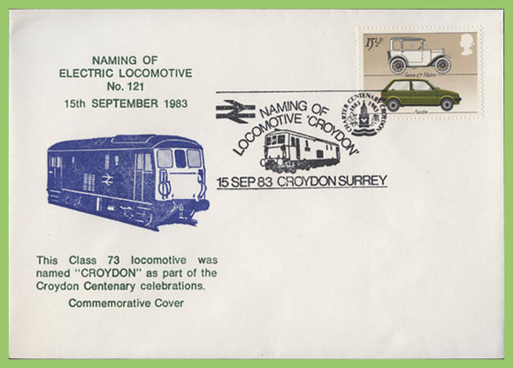 G.B. 1983 Naming of Electric Locomotive ' Croydon' commemorative cover