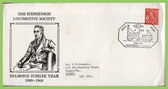 G.B. 1969 Stephenson Locomotive Society Diamond Jubilee commemorative cover