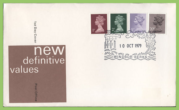 G.B. 1979 1p & 2p All over Phos definitives on Post Office First Day Cover, Windsor