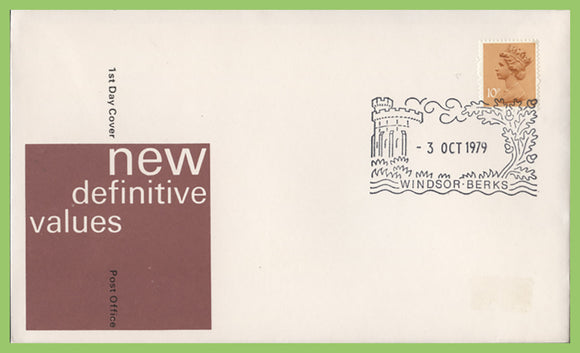 G.B. 1979 10p Machin definitive u/a Post Office First Day Cover, Windsor