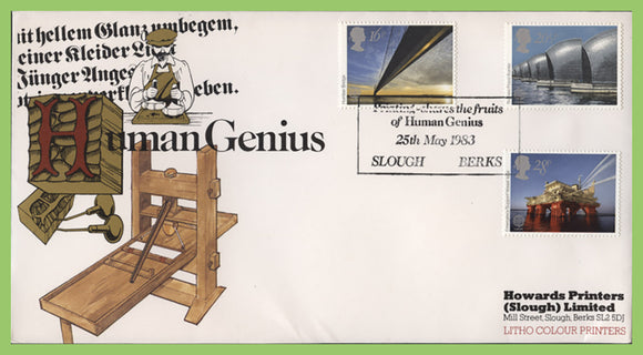G.B. 1983 Engineering Achievements on Havering First Day Cover, Slough