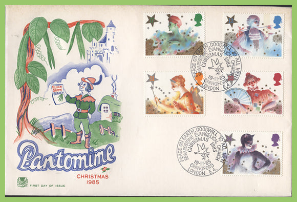 G.B. 1985 Christmas set on Stuart First Day Cover, Chingford