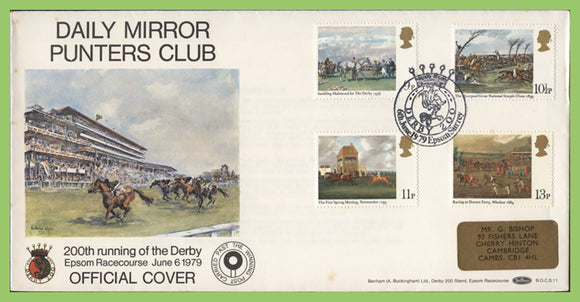 G.B. 1979 Horse Racing set on Benham First Day Cover, Derby