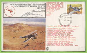 Australia 1980 RAF 60th Anniversary of the Queensland, N.T.A.S, (Qantas), Signed G.M-Power