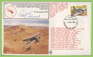 Australia 1980 RAF 60th Anniversary of the Queensland, N.T.A.S, (Qantas), Signed P T Edwards