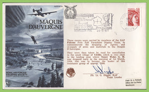 France 1981 RAFES Marquis D'Auvergne. Falcons Free Fall Parachute Display Team