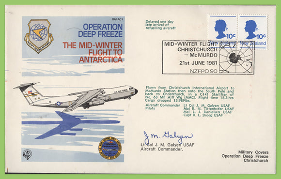 New Zealand 1981 RAF Operation Deepfreeze Flight, Christchurch - McMurdo