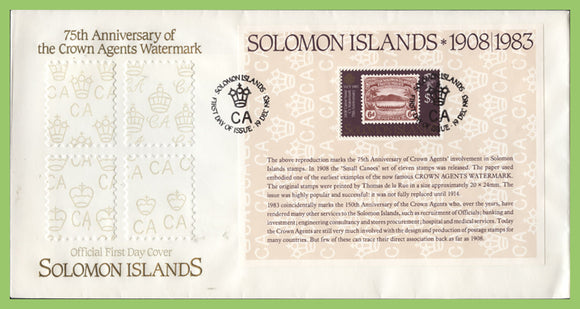 Solomon Island 1993 World Communications Year mini sheet First Day Cover
