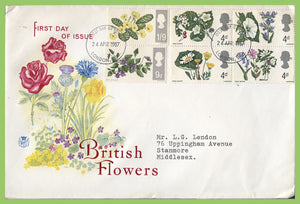 G.B. 1967 Flowers phosphor set on Stuart First Day Cover, London WC