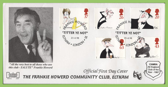 G.B. 1998 Comedians set 'Frankie Howerd' Havering First Day Cover, Eltham