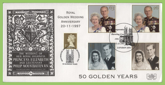 G.B. 1997 Golden Jubilee dual cancel Havering First Day Cover, London SW1
