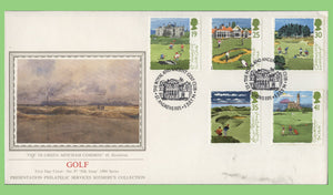 G.B. 1994 Golf set on PPS silk First Day Cover, St Andrews