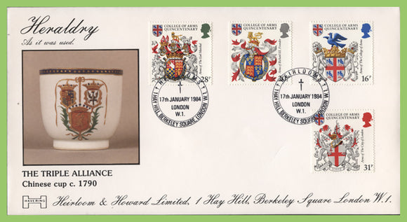 G.B. 1984 Heraldry Havering First Day Cover, Heirlooms, Berkley Square, London