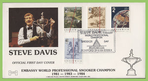 G.B. 1984 Greenwich Meridian Havering First Day Cover, Steve Davis, Romford