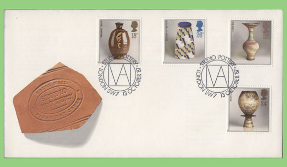 G.B. 1987 Studio Pottery set u/a Royal Mail First Day Cover, London SW7