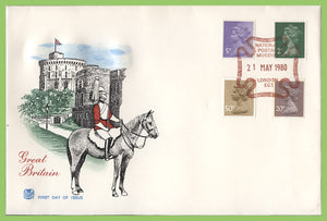 G.B. 1980 2p, 5p, 20p & 50p definitive on Stuart First Day Cover, National Postal Museum