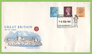 G.B. 1980 10p center band definitive on Mercury First Day Cover, London Chief Office