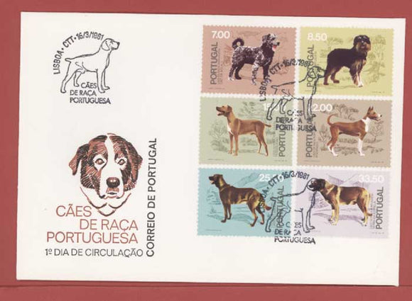 Portugal 1981 Dogs set on First Day Cover