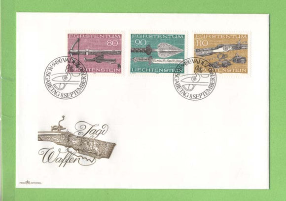 Liechtenstein 1980 Hunting Weapons set on First Day Cover