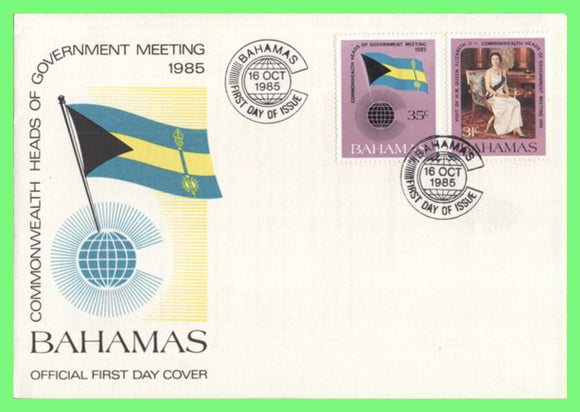 Bahamas 1985 Commonwealth Heads of Government set on First Day Cover