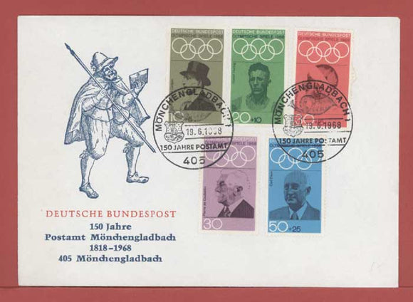 Germany 1968 Olympics set First Day Cover